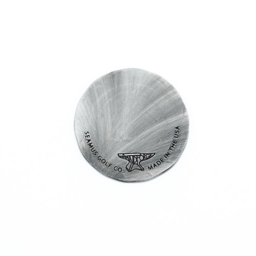 Metallic ball mark back created with Seamus Golf.